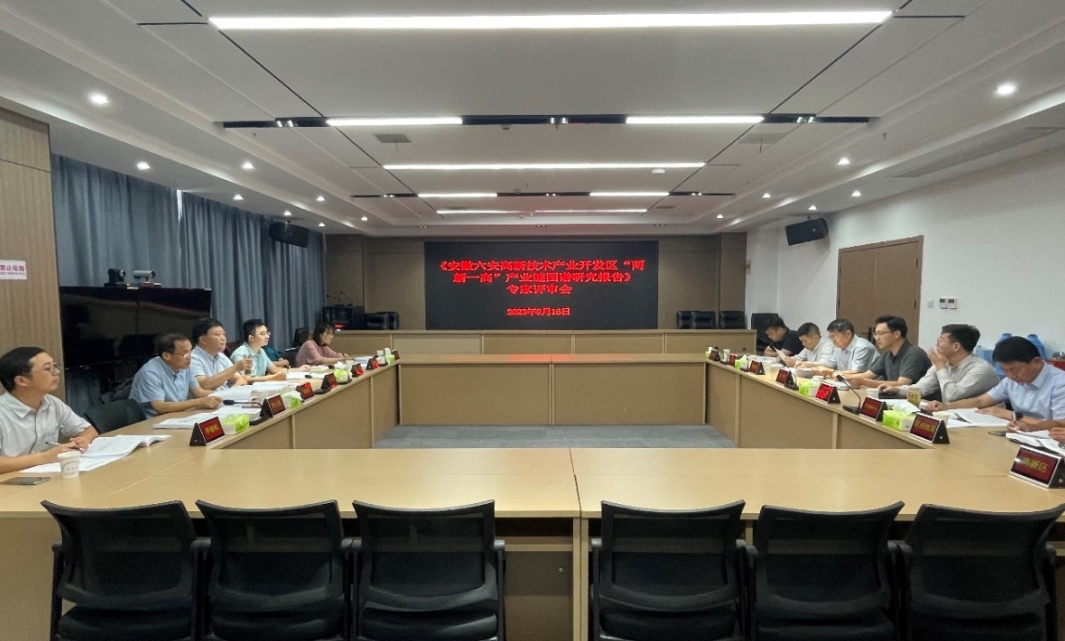 《六安高新技術(shù)產(chǎn)業(yè)開(kāi)發(fā)區(qū)“兩新一高”產(chǎn)業(yè)鏈圖譜研究報(bào)告》專家評(píng)審會(huì)順利召開(kāi)